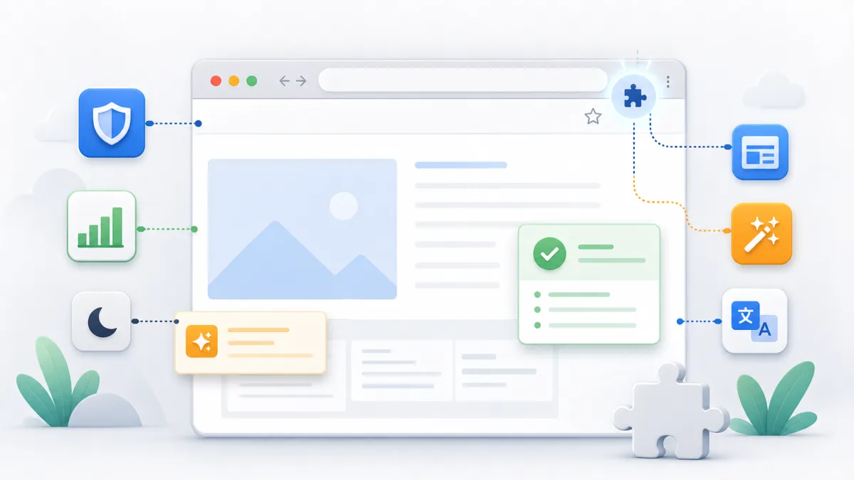 Browser extension hero illustration